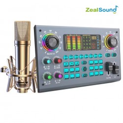 Zealsound Professional Podcast Live SoundCard Equipment Bundle with 48V- DND - PID45 - DND - PID45 Home DND-PID45