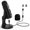 K66 USB Condenser Podcast Gaming Microphone Professional Podcasting Mic