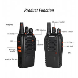 Baofeng BF-888s Walkie Talkie, 3-5 Km Range (Set of 2) - DND - PID50 Home DND-PID50