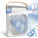 Cooler for Table Cooling Mini AC Portable Mini Fan Cooler with 7 Colors LED Light - DND - PID2
