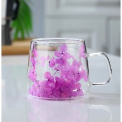 Borosilicate Glass Cup with Handle (Random Color) Home DND-PID54