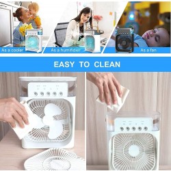 Cooler for Table Cooling Mini AC Portable Mini Fan Cooler with 7 Colors LED Light - DND - PID2 Table Fans & Coolers DND-PID2