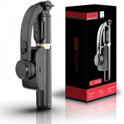 Q08 1-Axis Gimbal Stabilizer for Smartphone with Extendable Bluetooth Selfie Stick & Tripod, Multi-function Remote - DND - PI...