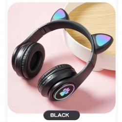 Wireless Cat Ear Headphones RGB Color LED Light Bluetooth Headset Gaming Headband - DND - PID19 Home DND-PID19