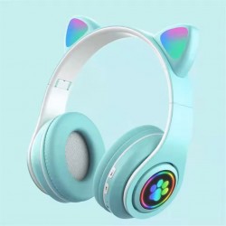 Wireless Cat Ear Headphones RGB Color LED Light Bluetooth Headset Gaming Headband - DND - PID19 Home DND-PID19